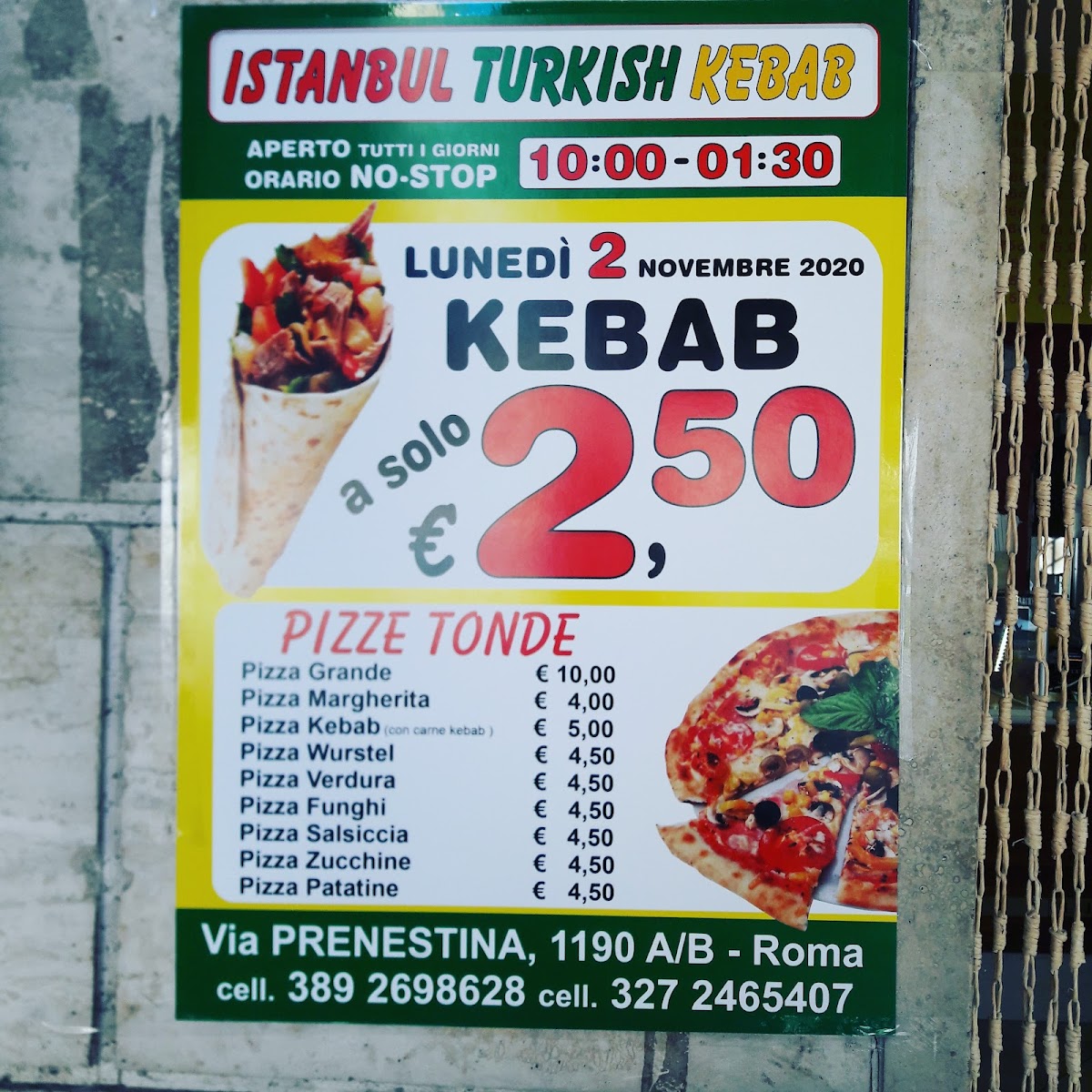 Menu Istanbul Kebab Pizzeria-1